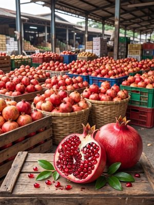 Buah Delima Merah Impor Segar